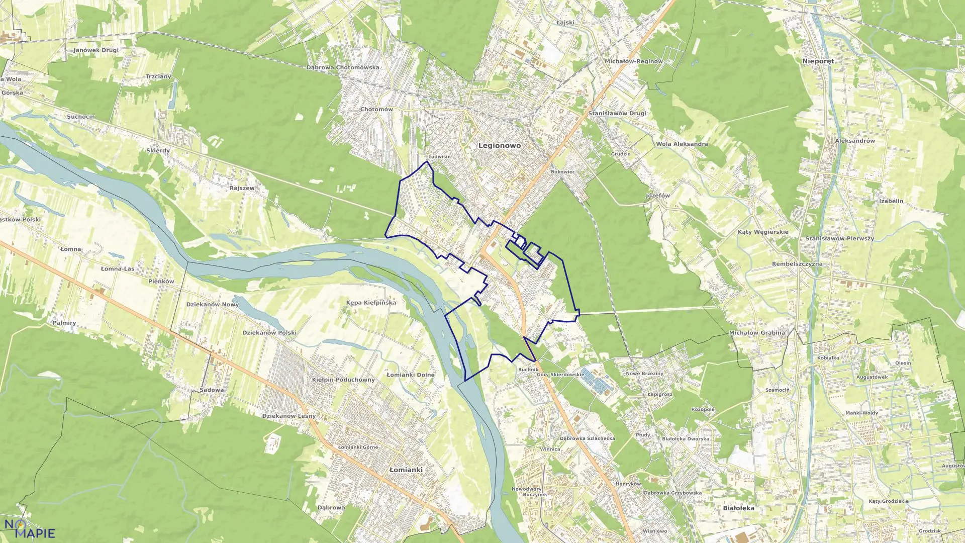 Mapa obrębu JABŁONNA w gminie Jabłonna