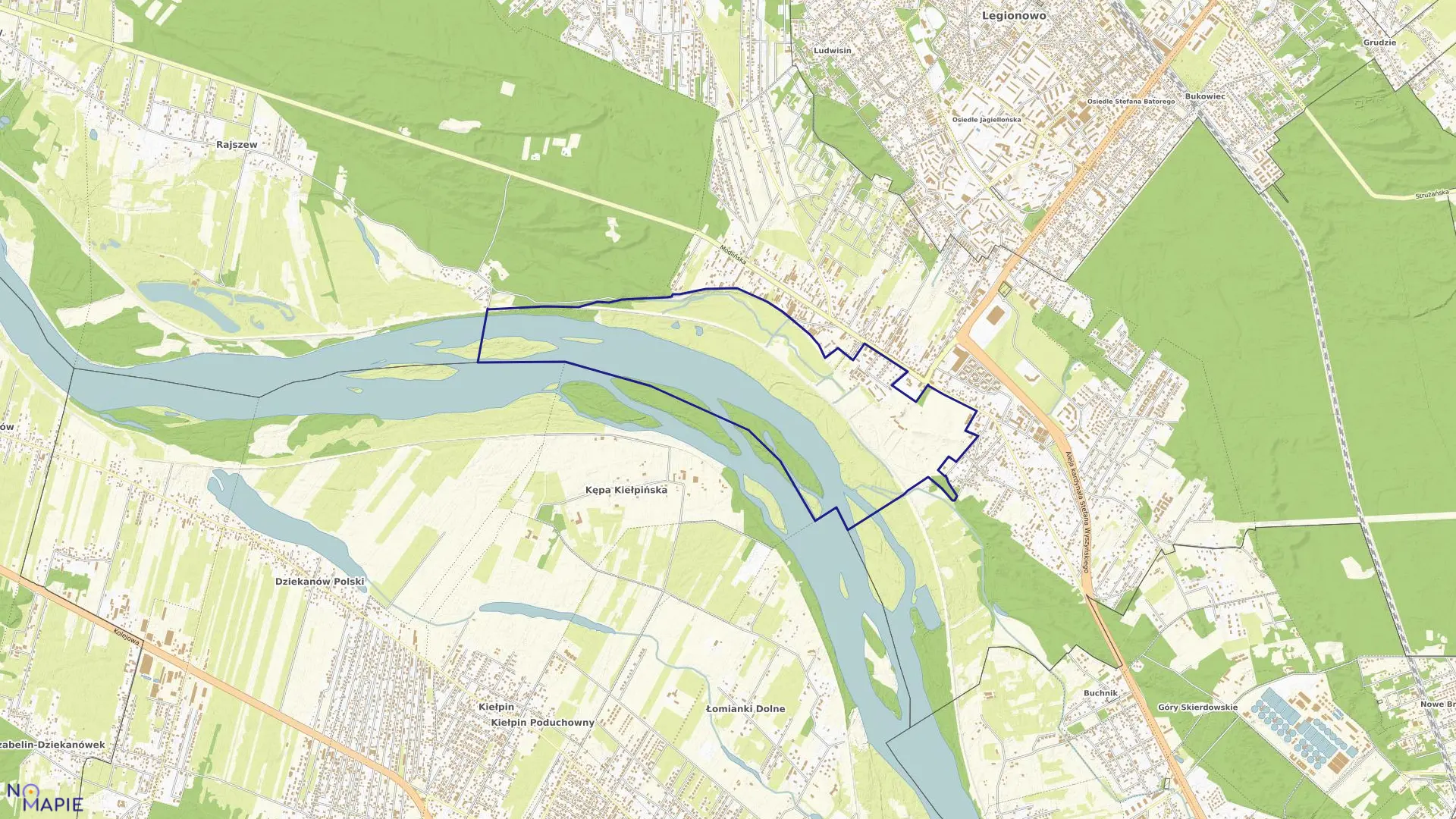 Mapa obrębu JABŁONNA PAN w gminie Jabłonna